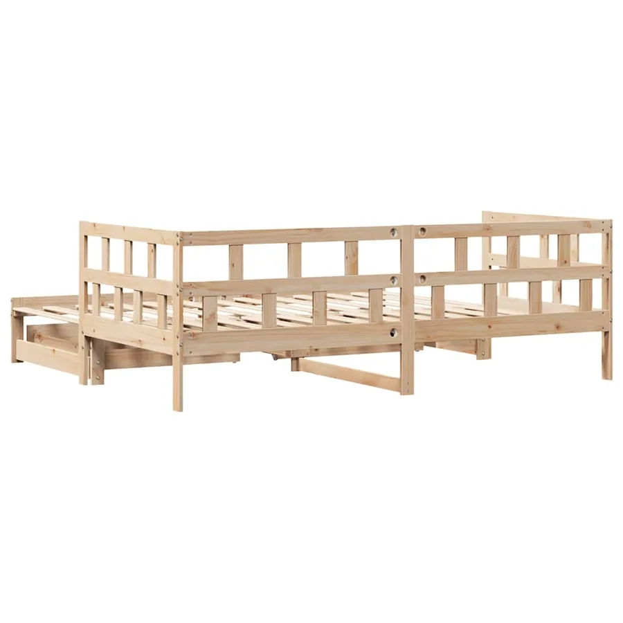 Lit de jour avec gigogne et tiroirs sans matelas 80x200 cm - 7