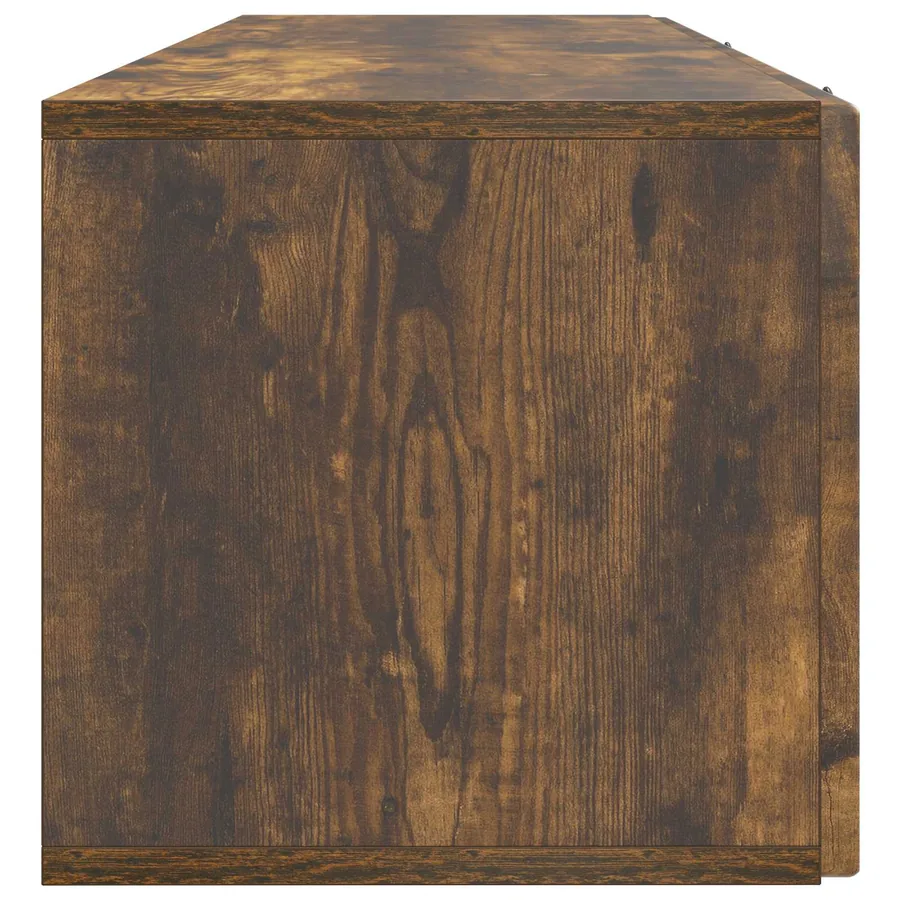 Meuble TV mural Chêne fumé 98 x 31 x 30 cm Bois d'ingénierie - 7