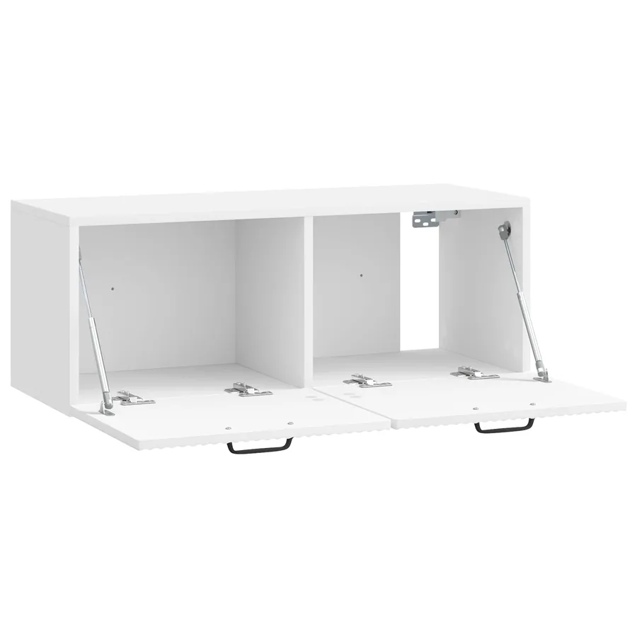 Meuble TV mural Montage mural Blanc brillant 78,5 x 31 x 30 cm - 5
