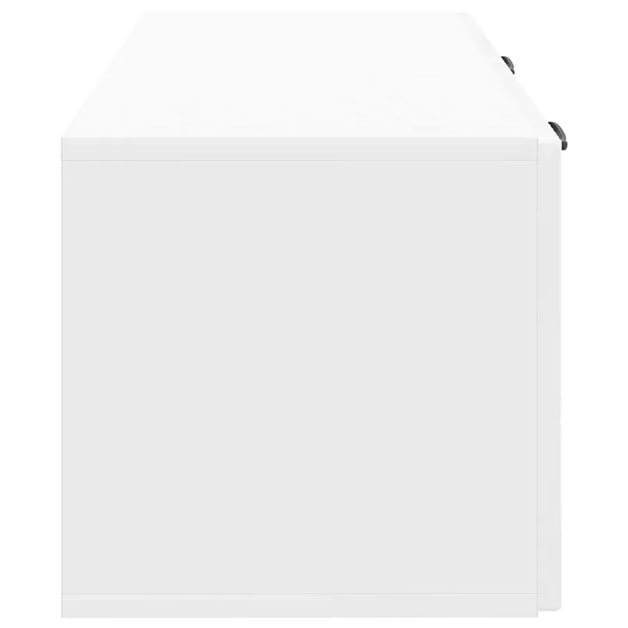 Meuble TV mural Montage mural Blanc brillant 78,5 x 31 x 30 cm - 7