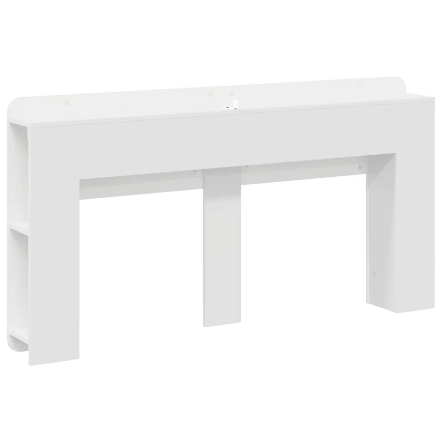 Cabinet de Tête de Lit Blanc brillant Bois d'ingénierie - 7