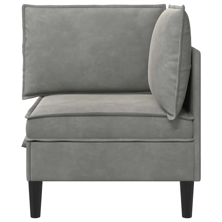 Sofa avec rangement Gris clair Velours - 6