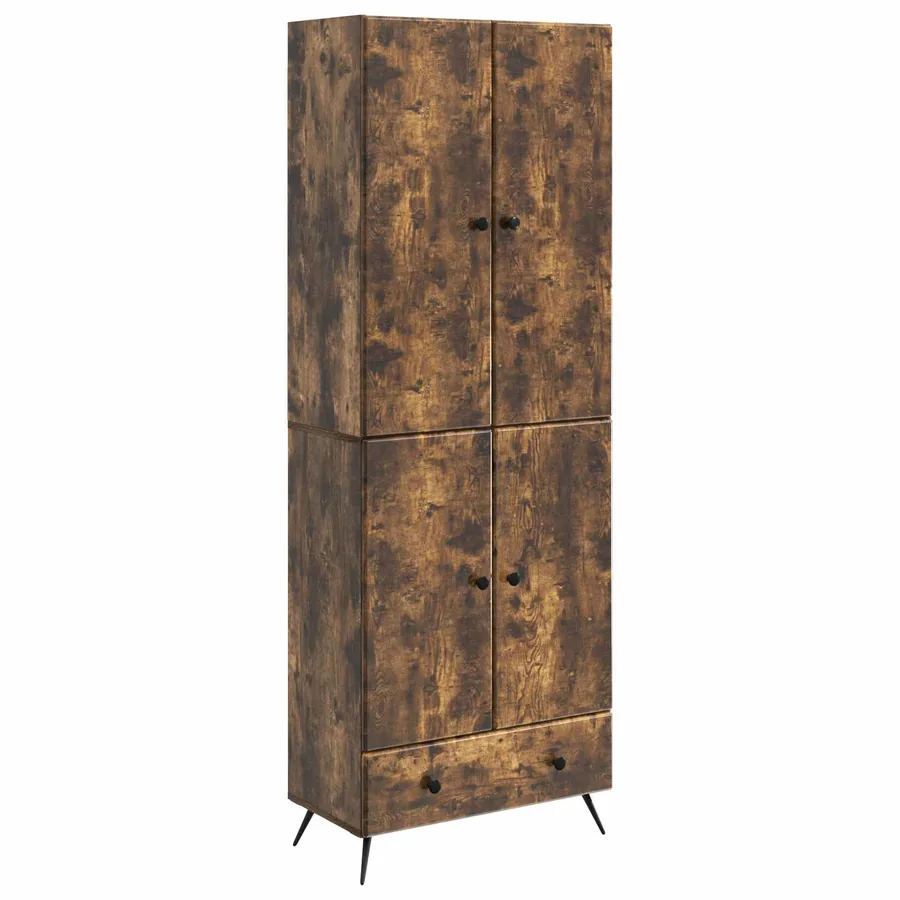 Ensemble de Meubles 2 pcs Chêne fumé Bois d'ingénierie - 2