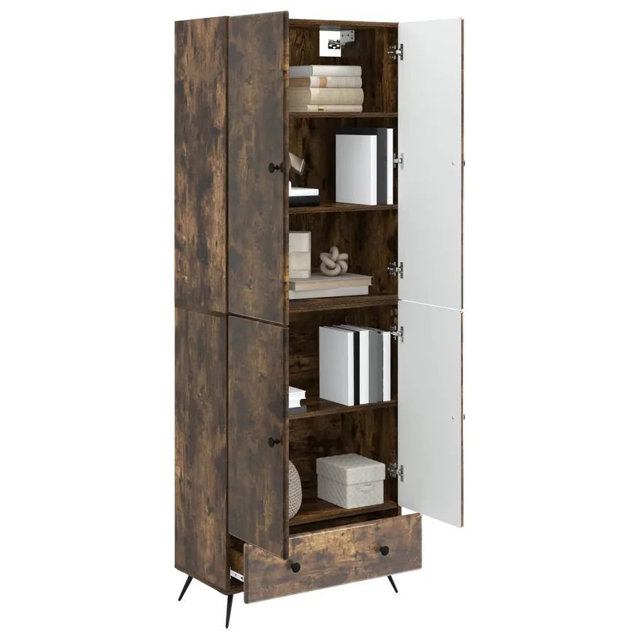 Ensemble de Meubles 2 pcs Chêne fumé Bois d'ingénierie - 3