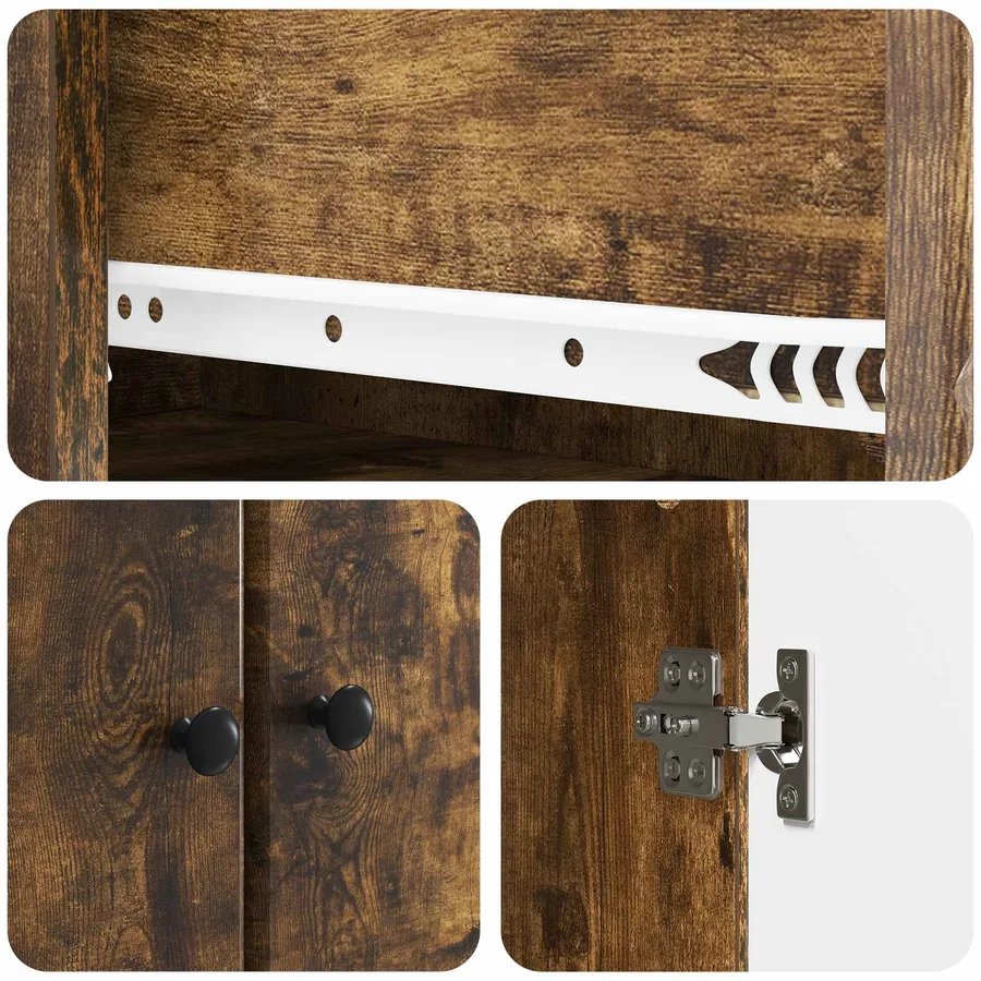 Ensemble de Meubles 2 pcs Chêne fumé Bois d'ingénierie - 8