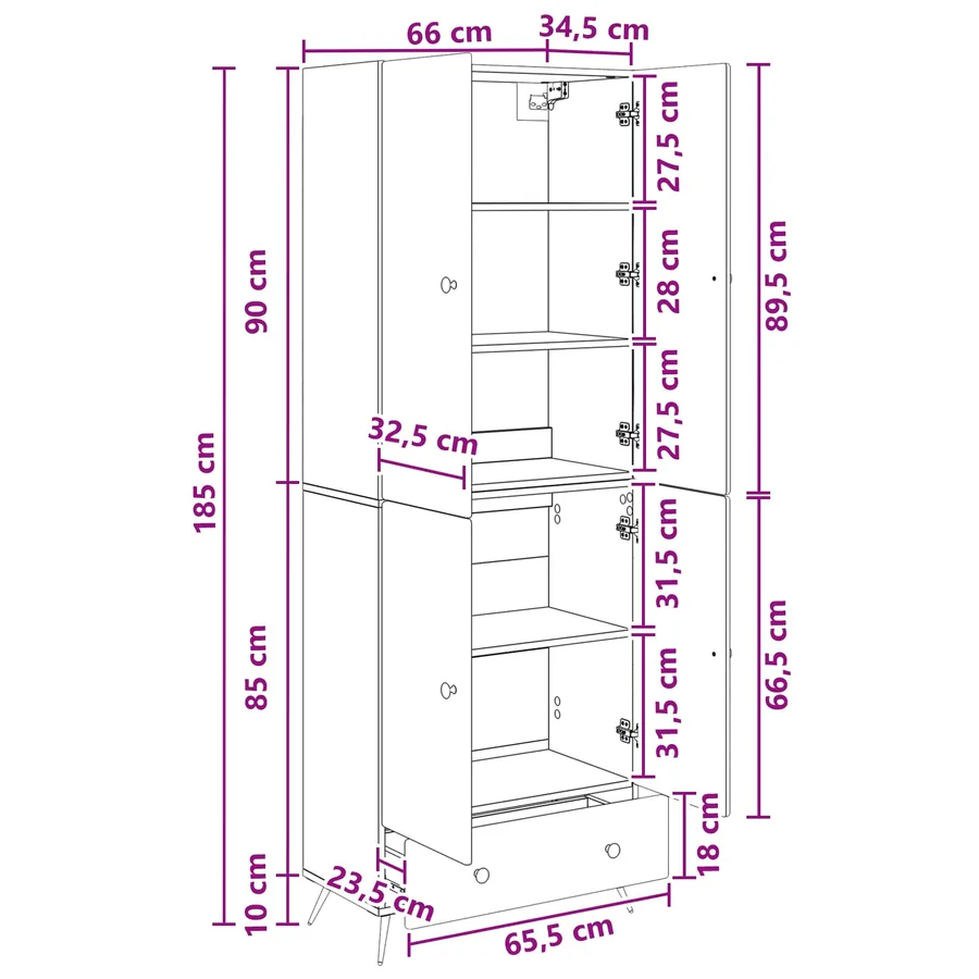 Ensemble de Meubles 2 pcs Chêne fumé Bois d'ingénierie - 9