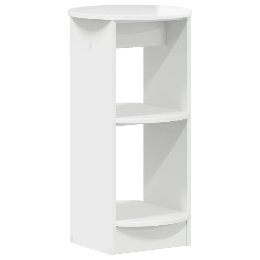 Meuble d'appoint Blanc Brillant Bois d’ingénierie - 2