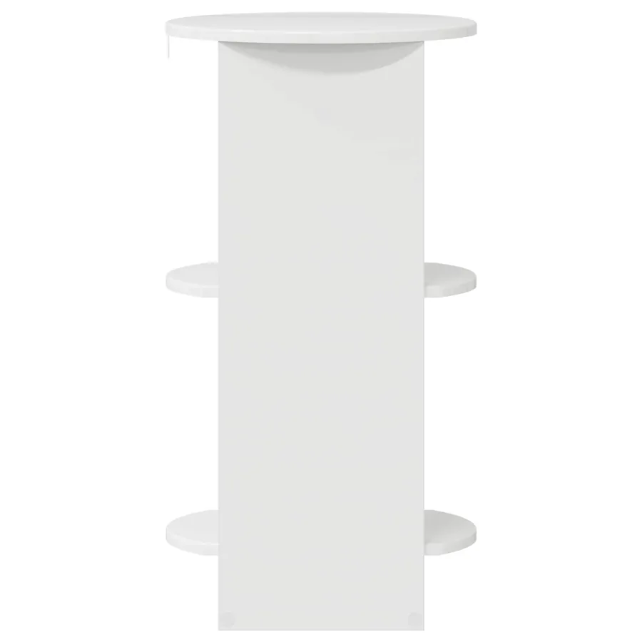 Meuble d'appoint Blanc Brillant Bois d’ingénierie - 5