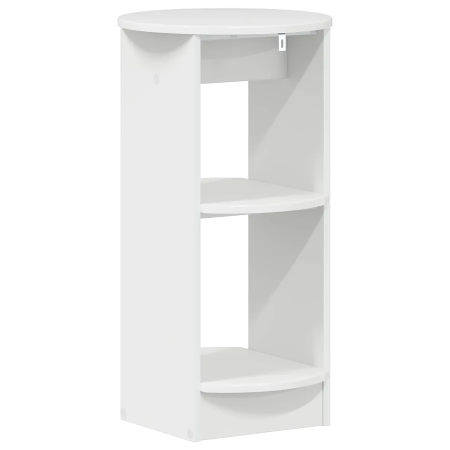 Meuble d'appoint Blanc Brillant Bois d’ingénierie - 6