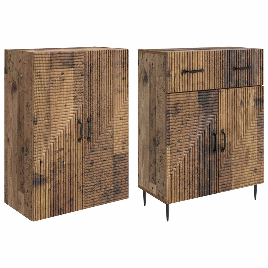 Ensemble de Meubles 2 pcs Bois ancien 66 x 34,5 x 89,5 cm - 4