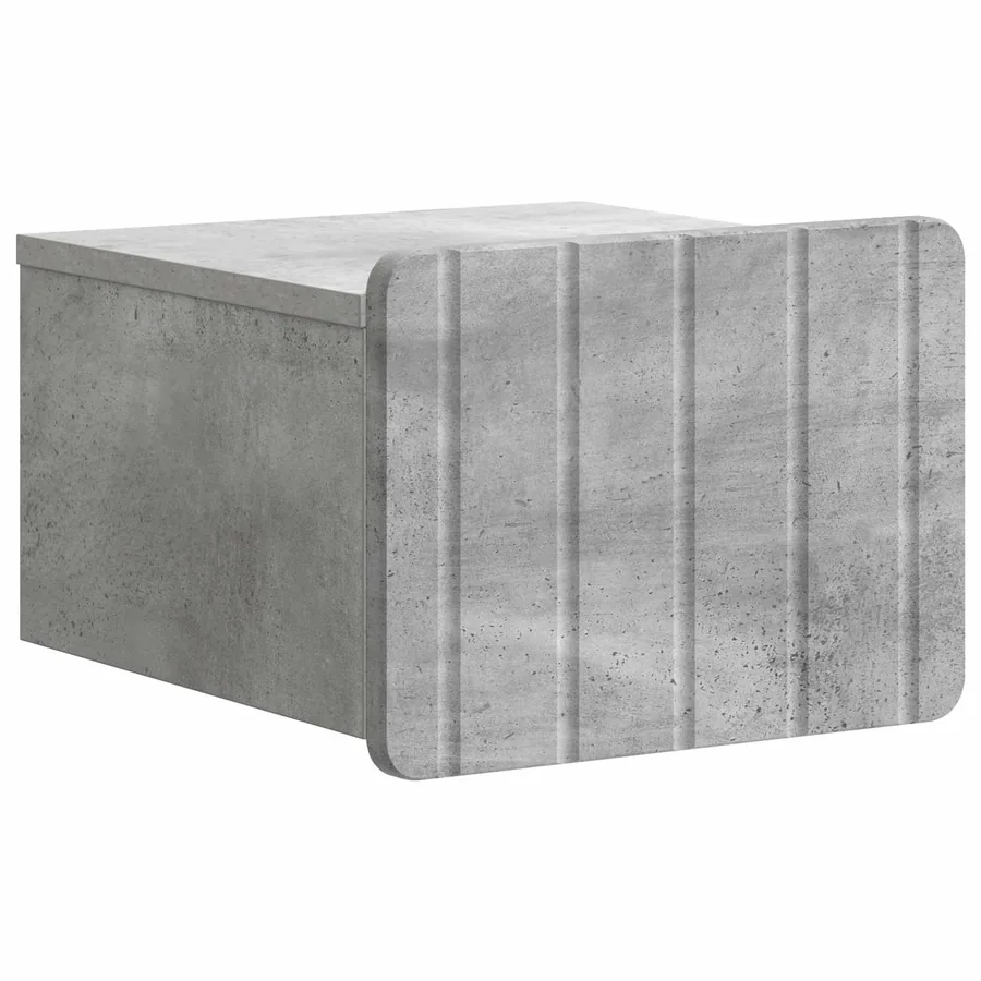 Cabinet de chevet mural 2 pcs Gris béton 33 x 34,5 x 24 cm - 5