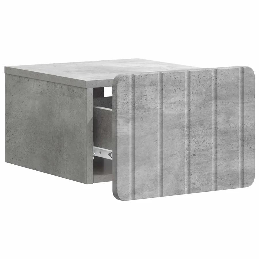 Cabinet de chevet mural 2 pcs Gris béton 33 x 34,5 x 24 cm - 6