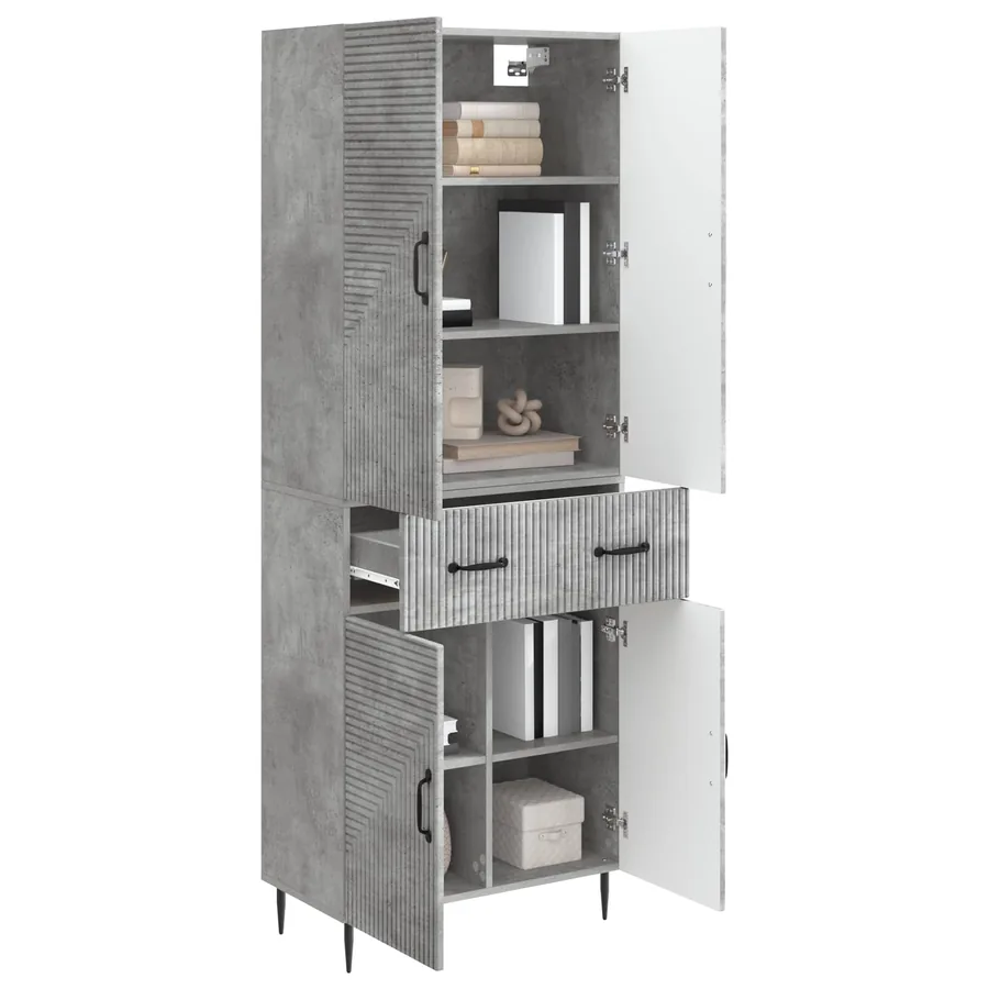 Ensemble de Meubles 2 pcs Gris béton 66 x 34,5 x 89,5 cm - 3
