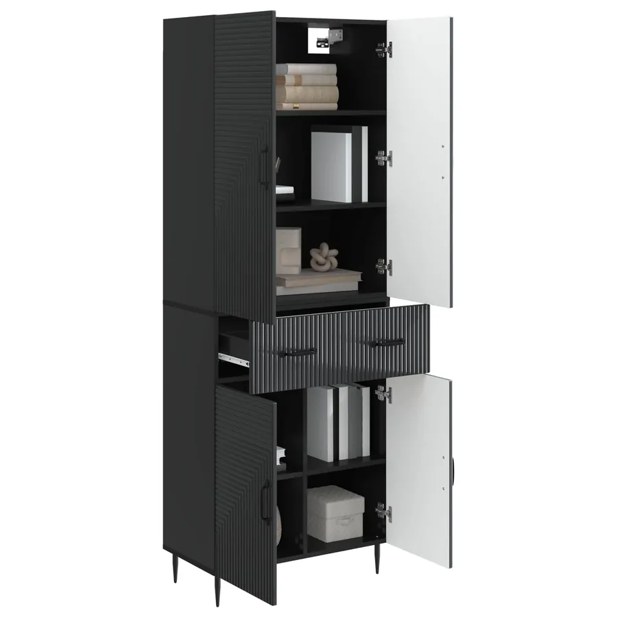Ensemble de Meubles 2 pcs Noir 66 x 34,5 x 89,5 cm - 3