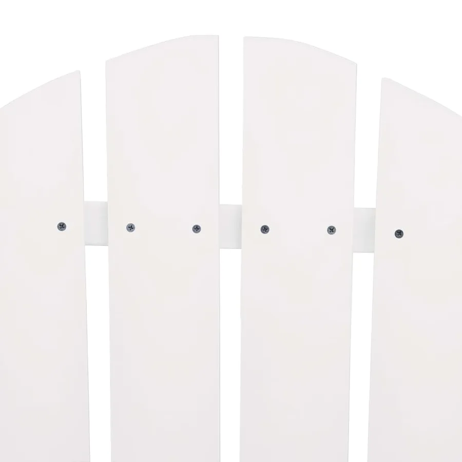 Chaises de jardin Adirondack avec table bois de sapin blanc - 5