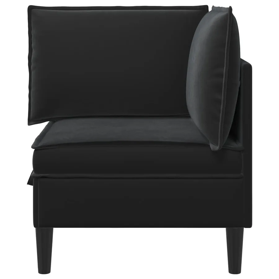 Sofa avec rangement Noir Velours - 6
