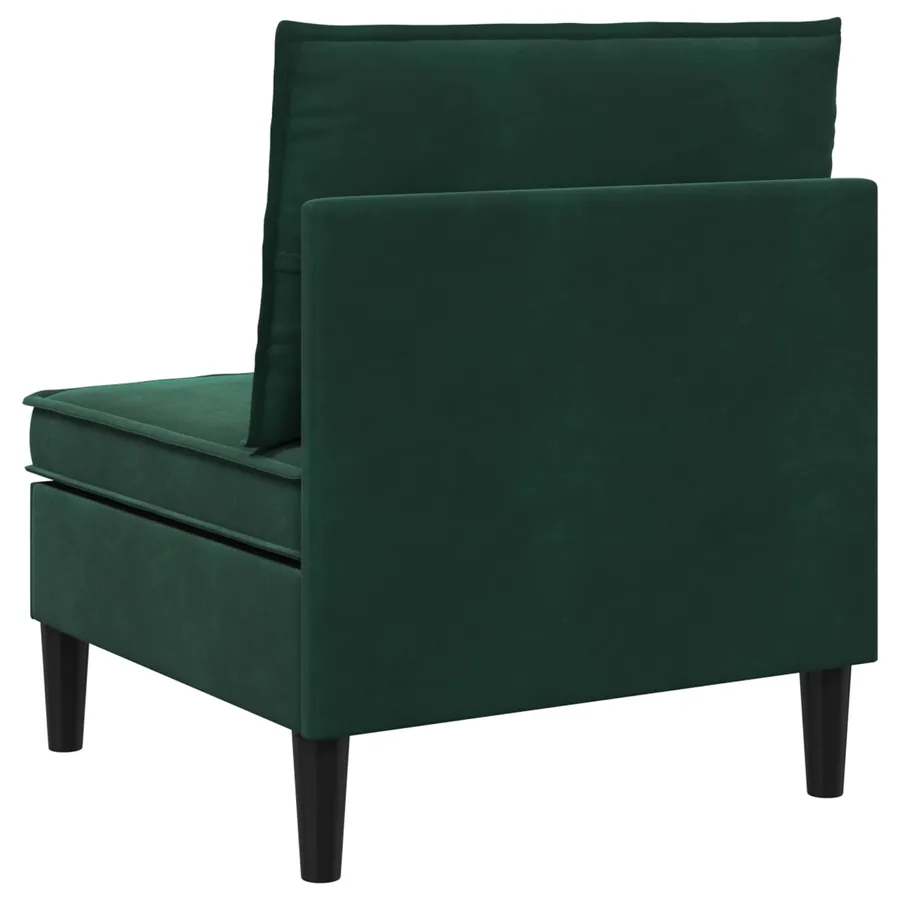 Canapé moyen avec rangement Vert foncé Velours - 7
