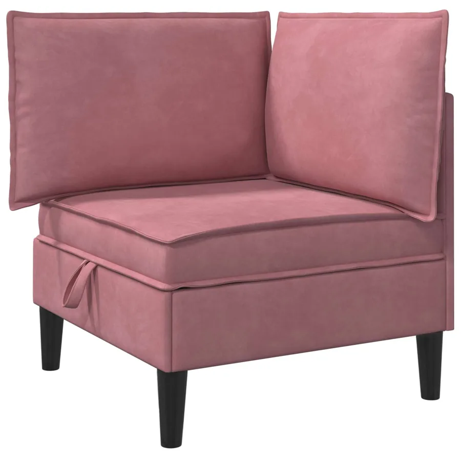Sofa avec rangement Rose Velours - 2