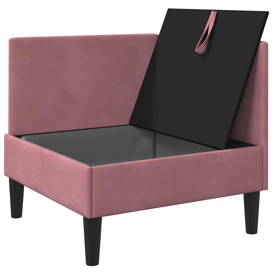Sofa avec rangement Rose Velours - 4