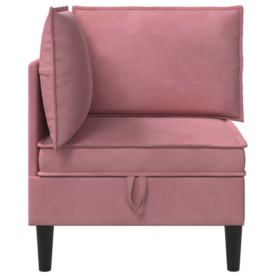 Sofa avec rangement Rose Velours - 5