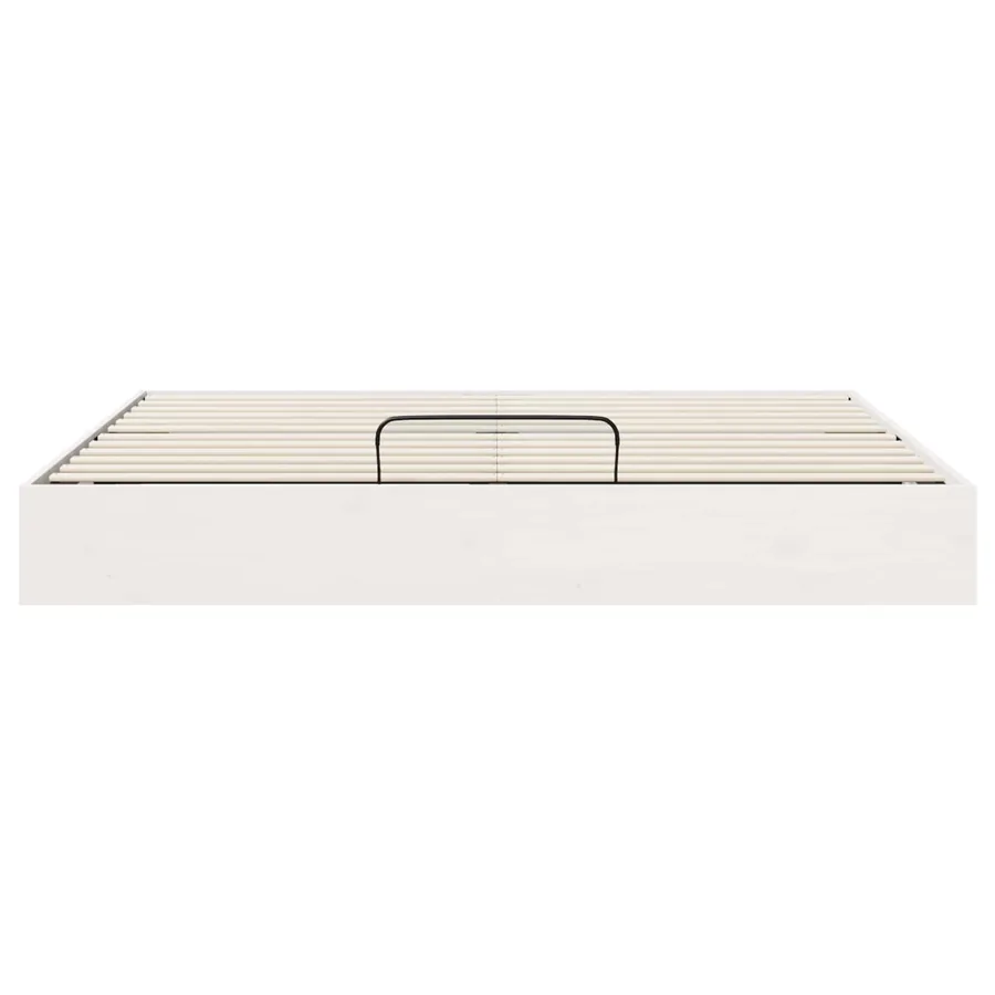 Cadre de lit ottoman avec rangement Blanc 200 x 200 cm - 5