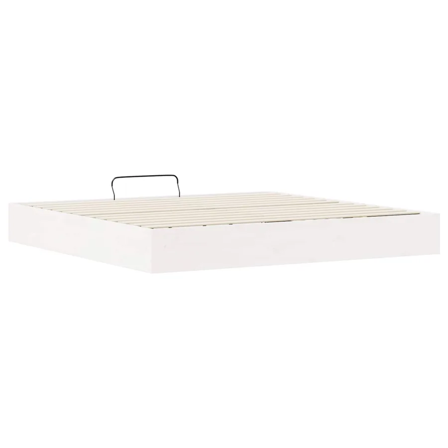 Cadre de lit ottoman avec rangement Blanc 200 x 200 cm - 7