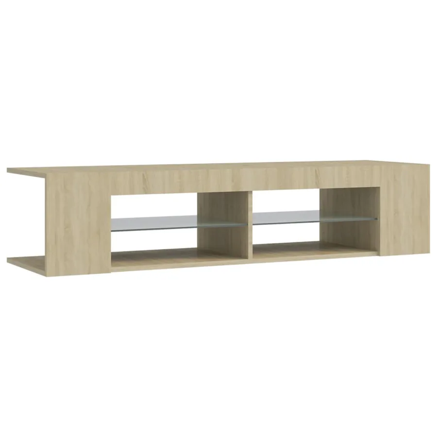 Meuble TV avec lumières LED chêne sonoma 135x39x30 cm - 7