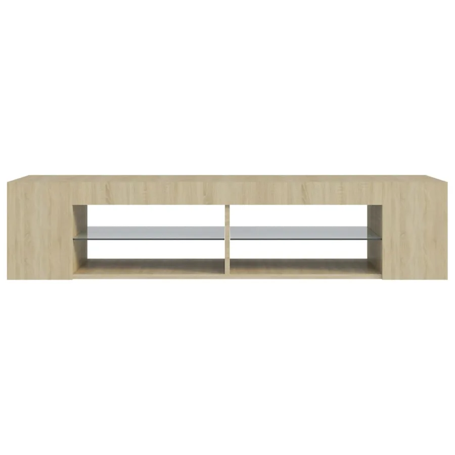Meuble TV avec lumières LED chêne sonoma 135x39x30 cm - 8