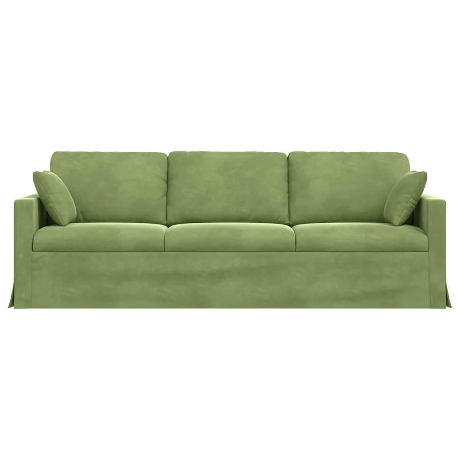 Canapé Vert clair 228 x 78 x 80 cm Velours - 4