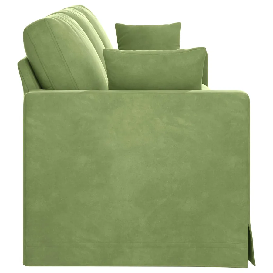 Canapé Vert clair 228 x 78 x 80 cm Velours - 5