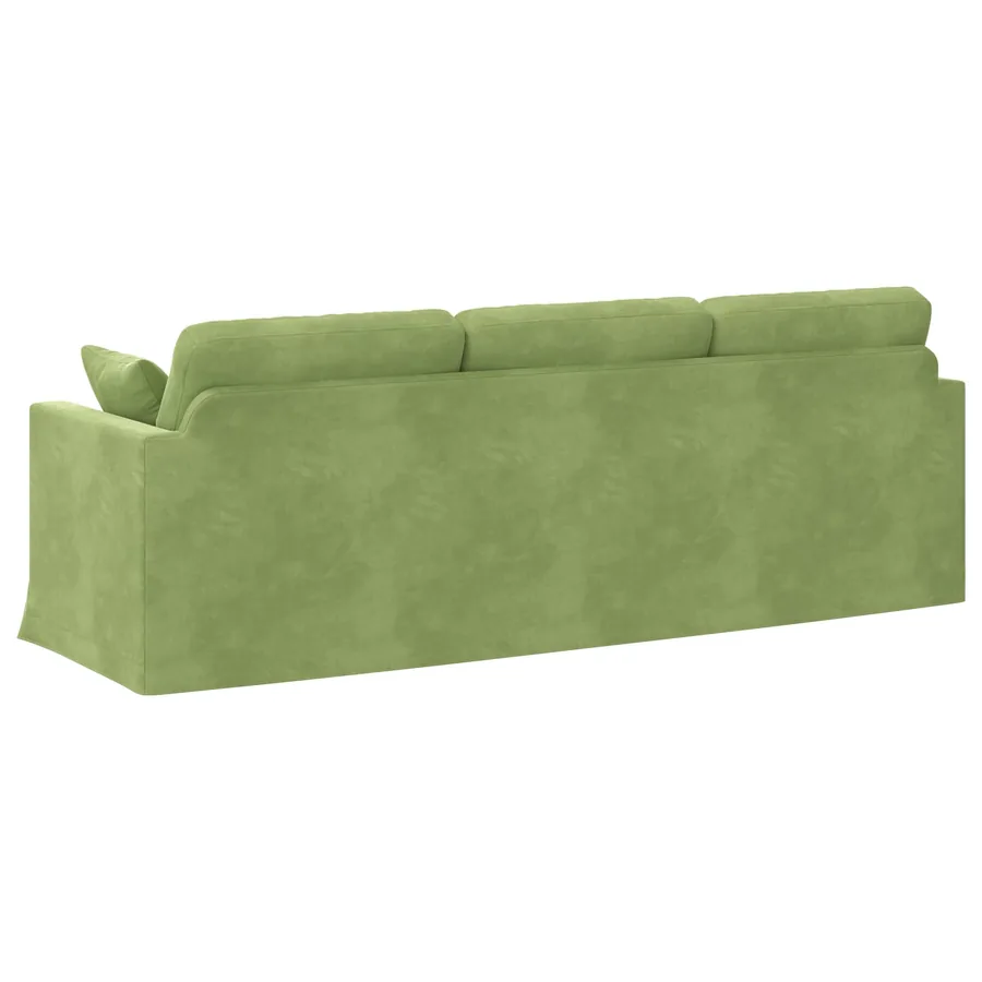 Canapé Vert clair 228 x 78 x 80 cm Velours - 6