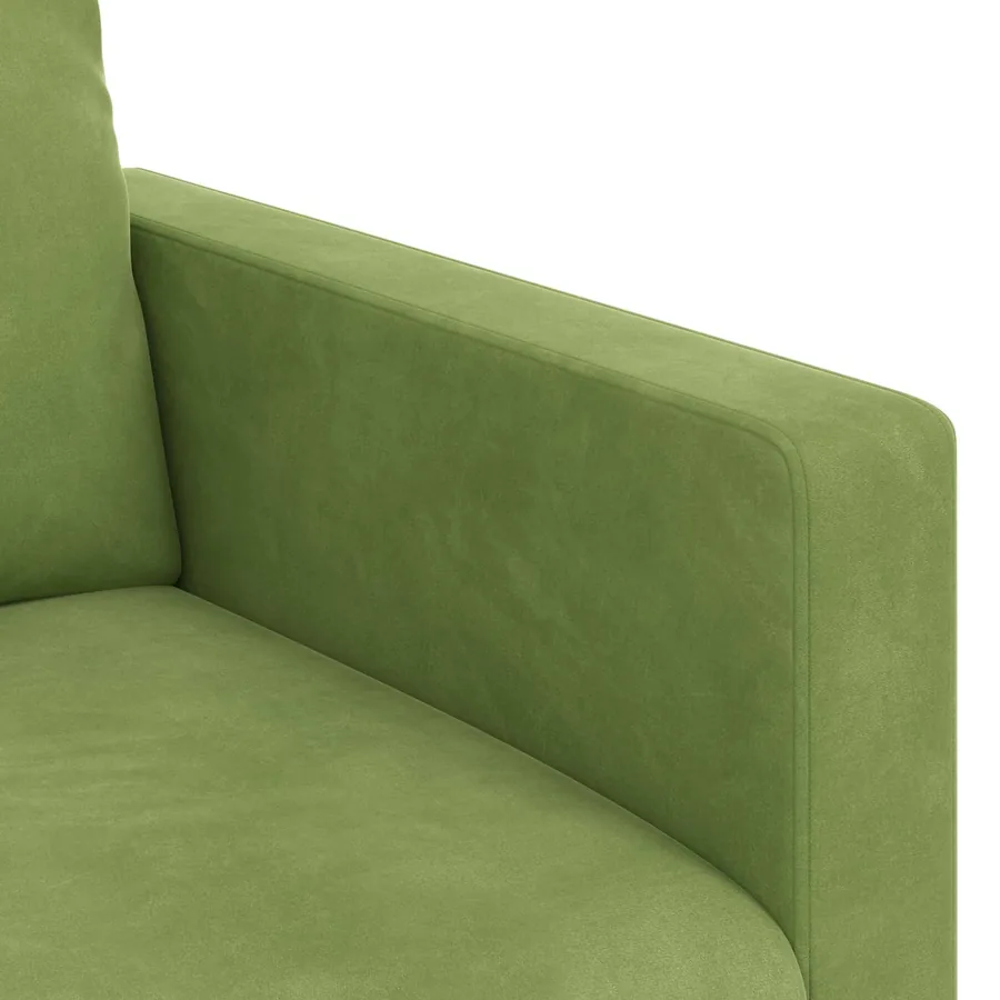 Canapé Vert clair 228 x 78 x 80 cm Velours - 7