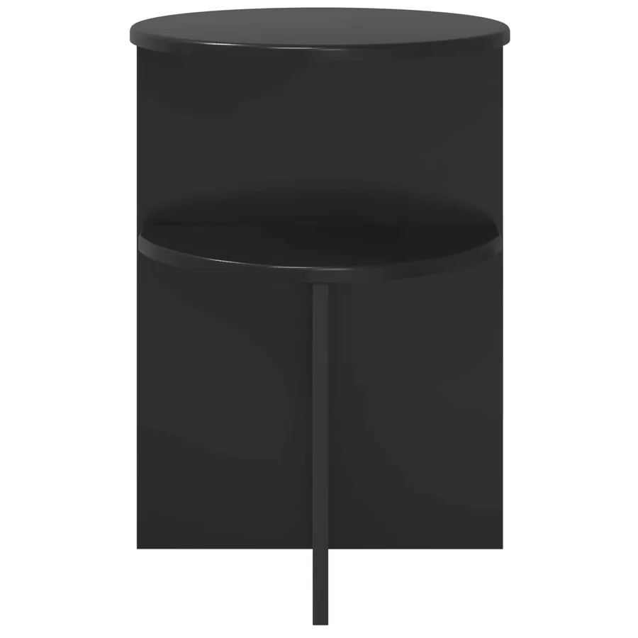 Table d'appoint Chêne noir Ø 39,5 x 55 cm Bois d'ingénierie - 5