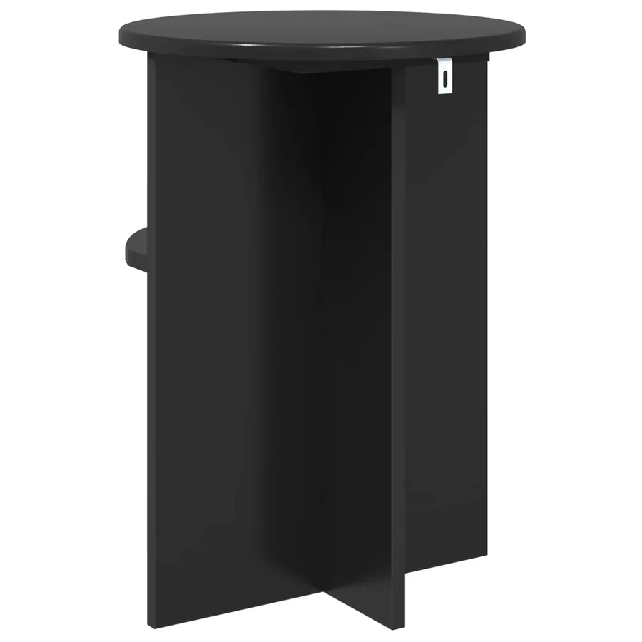 Table d'appoint Chêne noir Ø 39,5 x 55 cm Bois d'ingénierie - 7