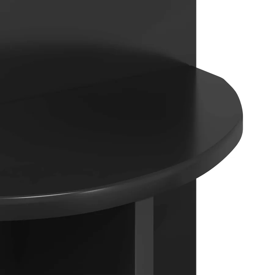 Table d'appoint Chêne noir Ø 39,5 x 55 cm Bois d'ingénierie - 8
