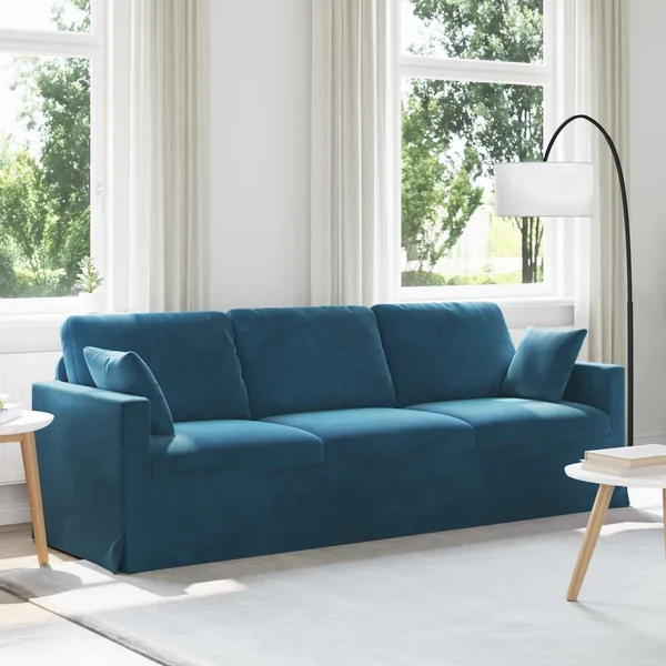 Canapé Bleu 228 x 78 x 80 cm Velours
