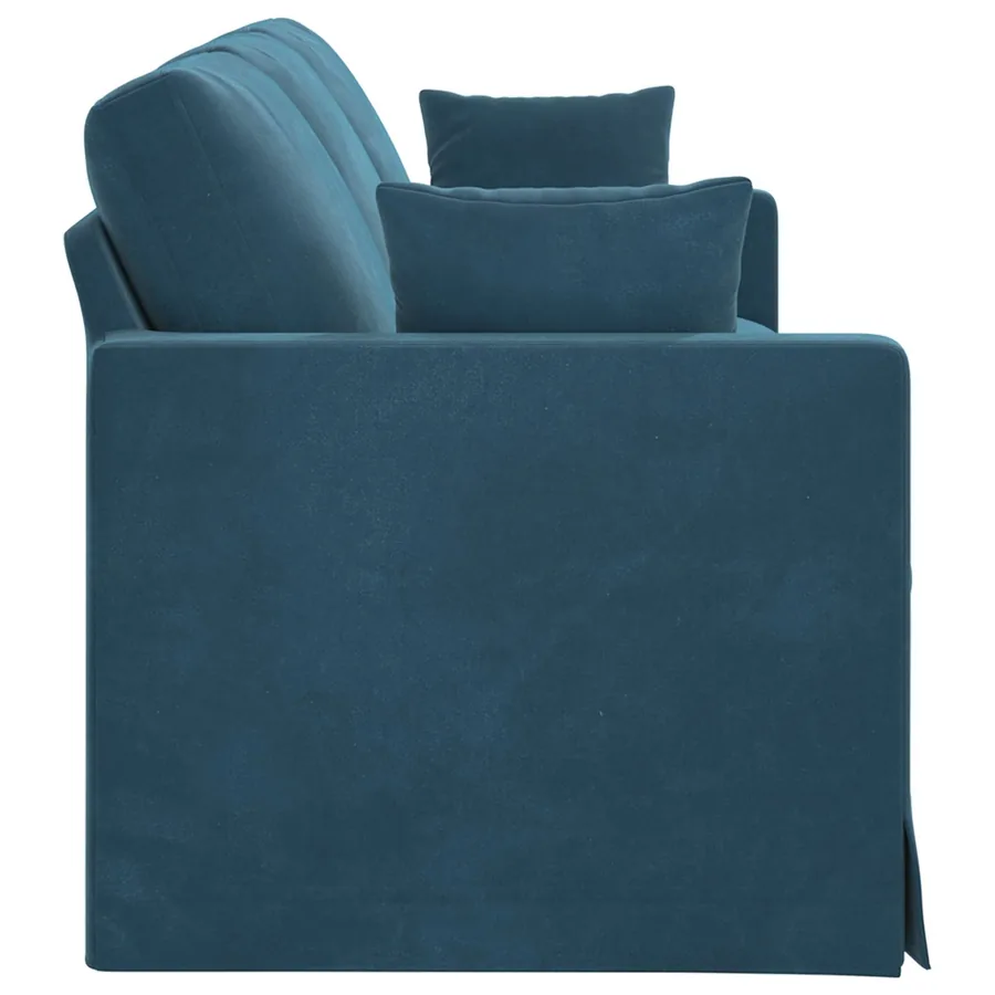 Canapé Bleu 228 x 78 x 80 cm Velours - 5