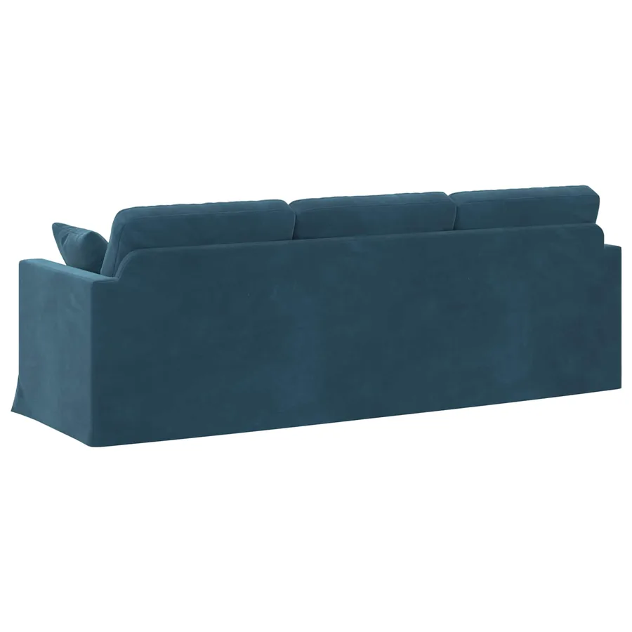 Canapé Bleu 228 x 78 x 80 cm Velours - 6