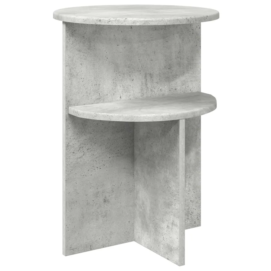 Table d'appoint Gris béton Ø 39,5 x 55 cm Bois d'ingénierie - 2