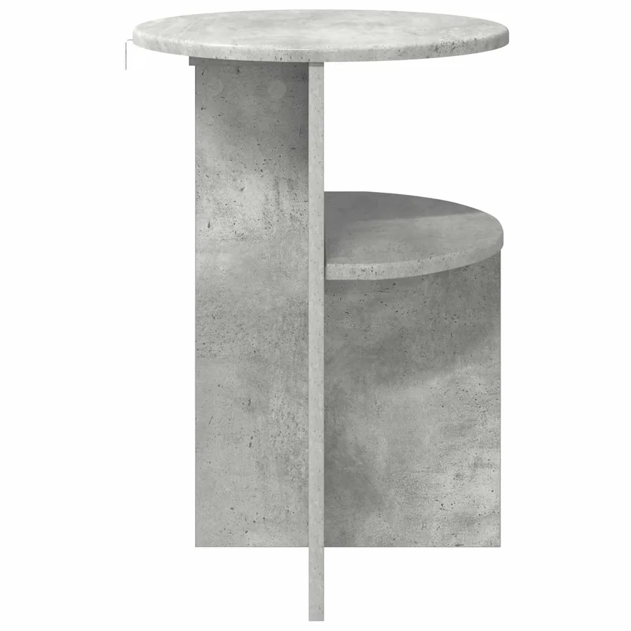 Table d'appoint Gris béton Ø 39,5 x 55 cm Bois d'ingénierie - 6
