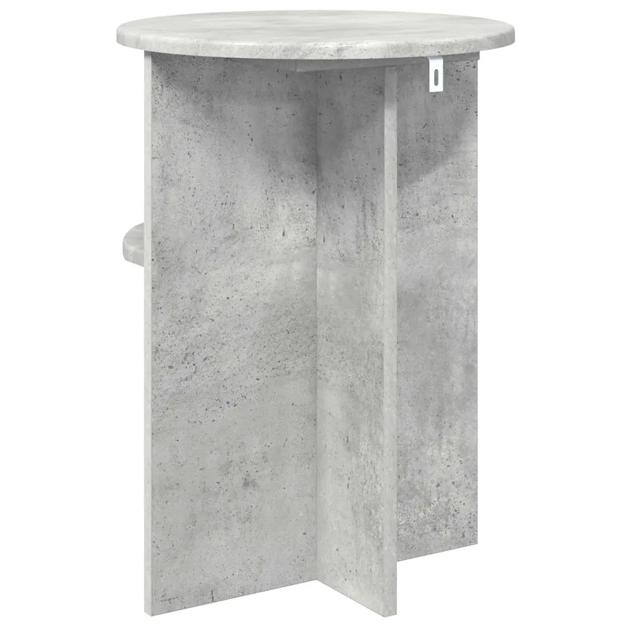 Table d'appoint Gris béton Ø 39,5 x 55 cm Bois d'ingénierie - 7
