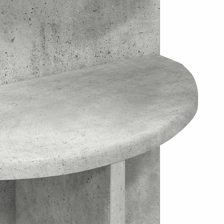Table d'appoint Gris béton Ø 39,5 x 55 cm Bois d'ingénierie - 8