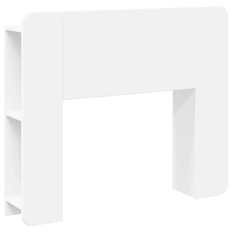 Cabinet de Tête de Lit avec stockage Blanc Bois d'ingénierie - 2