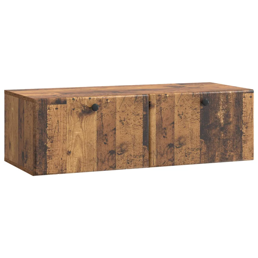 Meuble TV mural 98 x 41 x 30 cm Bois ancien Bois d'ingénierie - 2