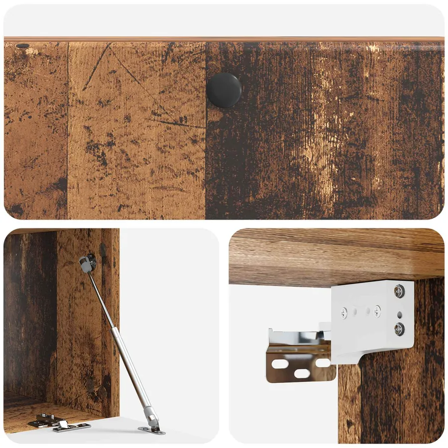 Meuble TV mural 98 x 41 x 30 cm Bois ancien Bois d'ingénierie - 9