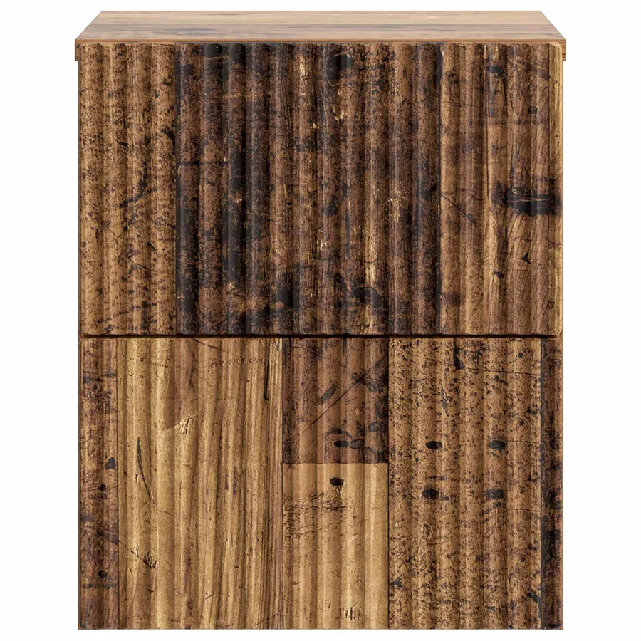 Cabinet de chevet mural 2 pcs Bois ancien 33 x 34,5 x 40 cm - 7
