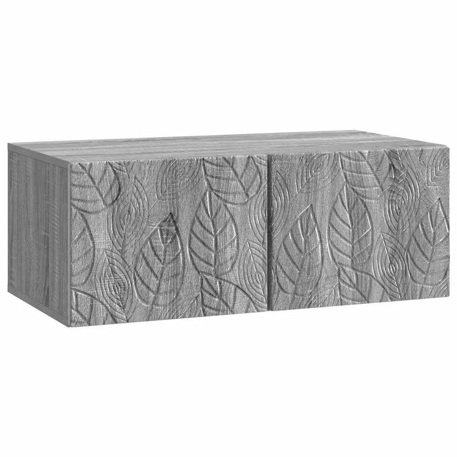 Meuble TV mural 78,5 x 41 x 30 cm Sonoma gris Bois d'ingénierie - 2