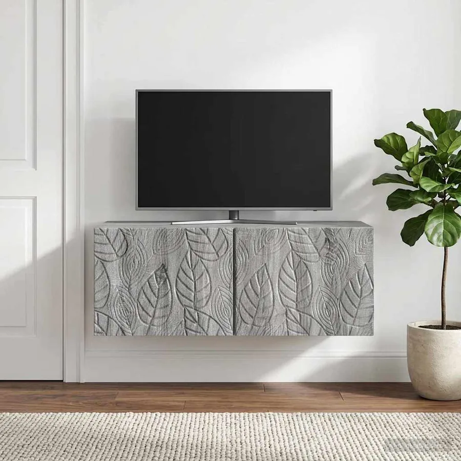 Meuble TV mural 78,5 x 41 x 30 cm Sonoma gris Bois d'ingénierie - 3