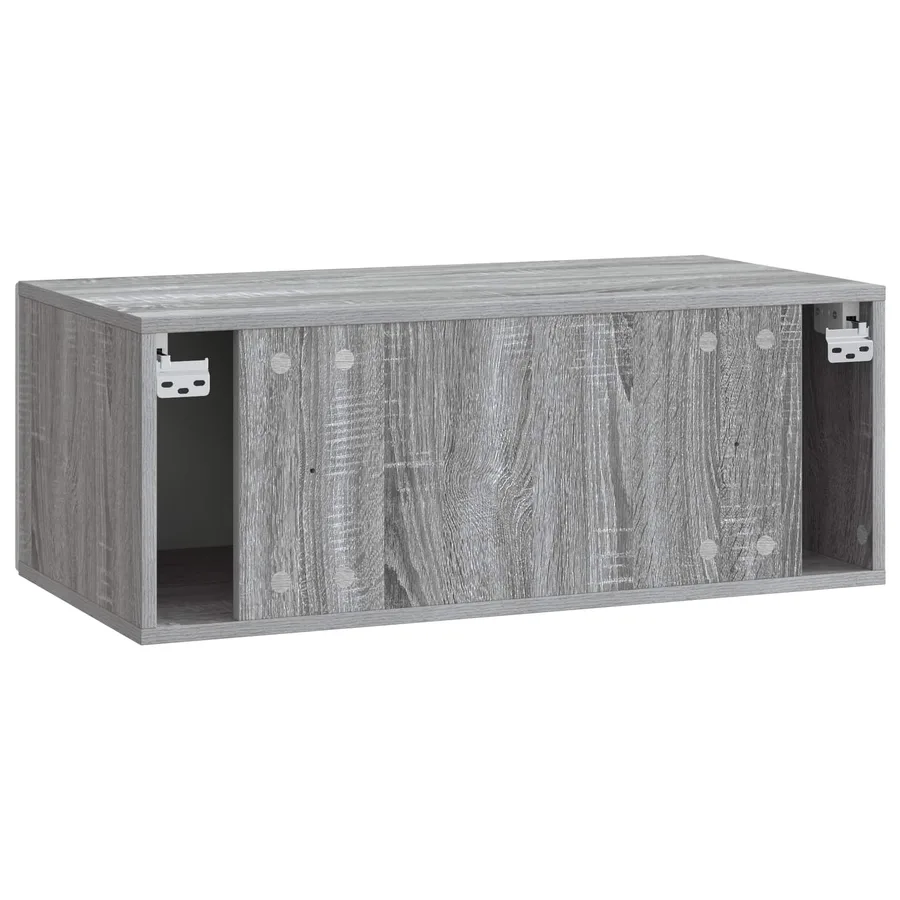 Meuble TV mural 78,5 x 41 x 30 cm Sonoma gris Bois d'ingénierie - 7