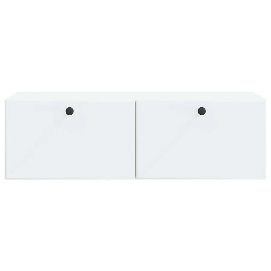 Meuble TV mural 98 x 41 x 30 cm Blanc Bois d'ingénierie - 6